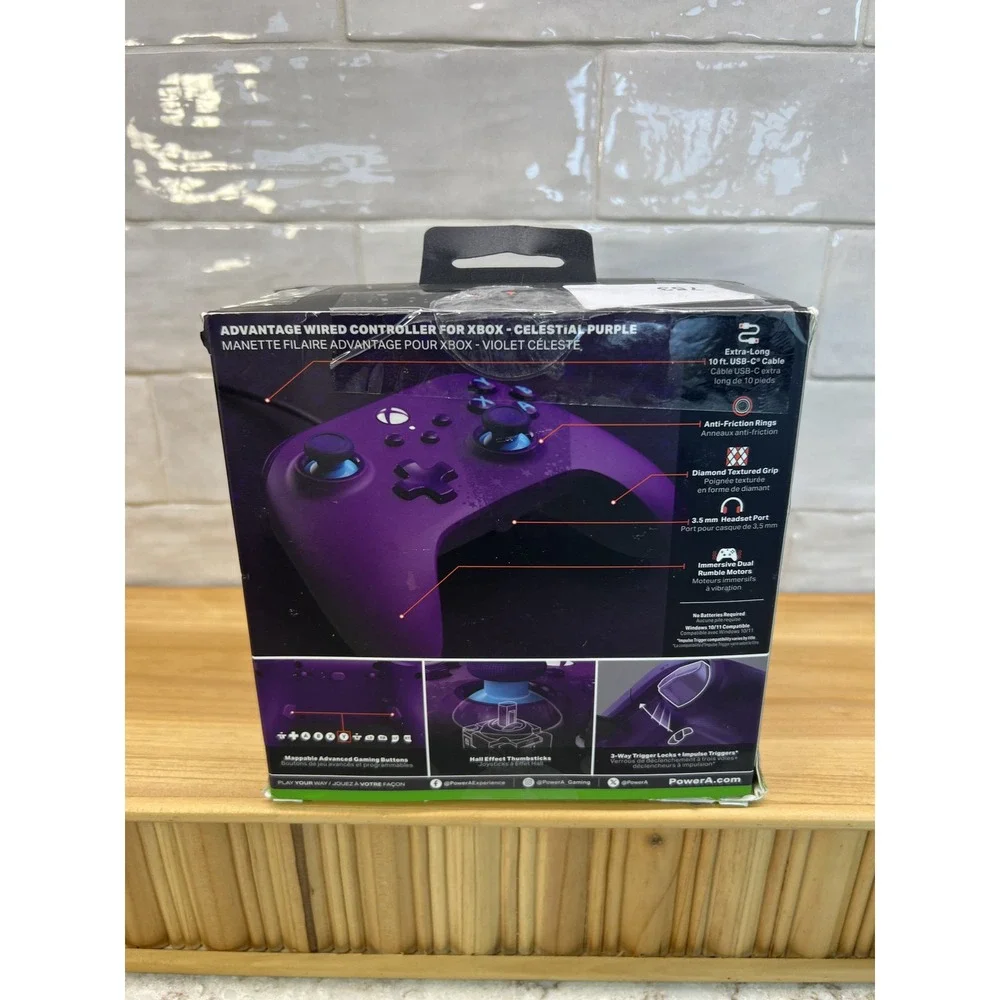 PowerA Advantage Wired Xbox Controller Celestial Purple Hall Effect Series X|S